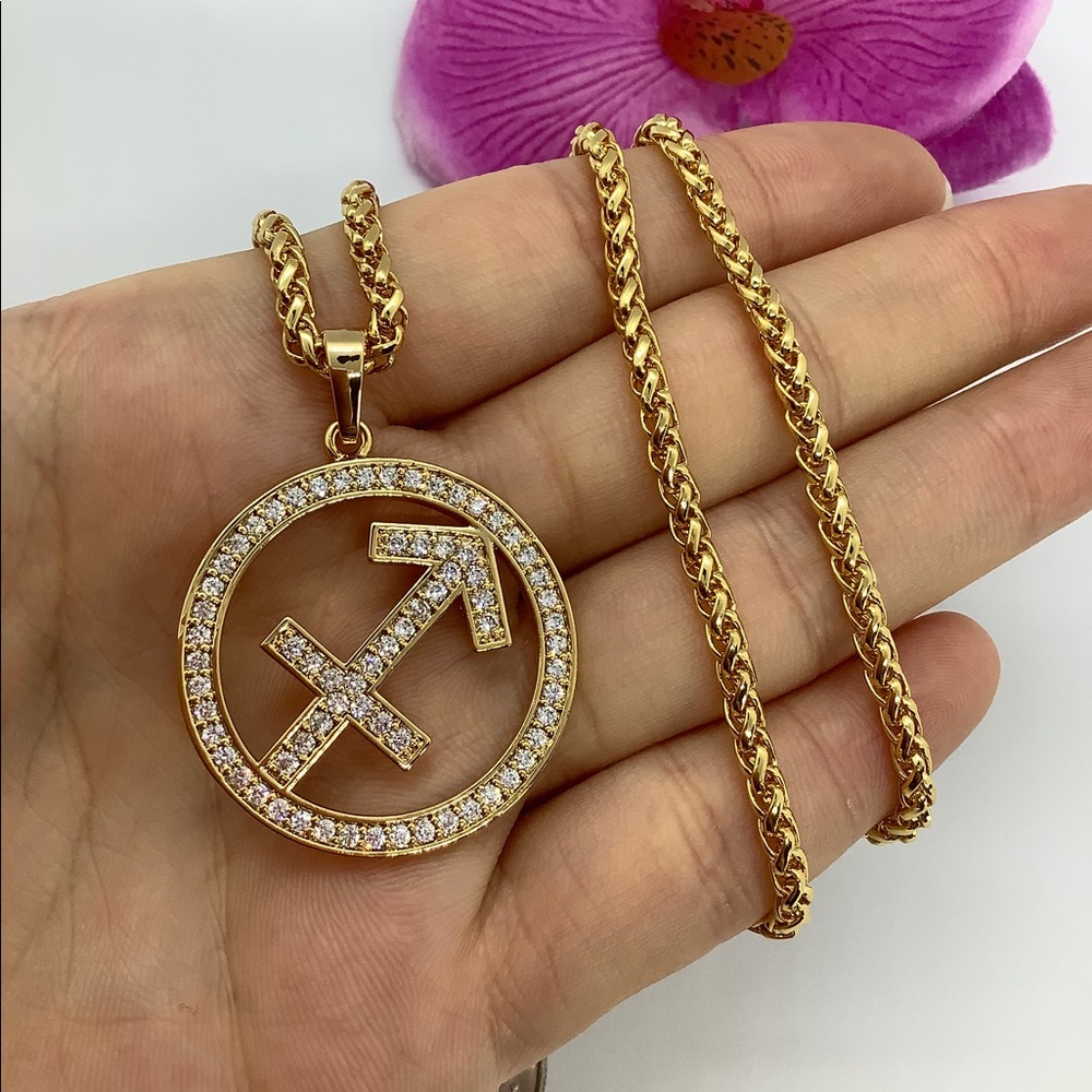 New 18k gold Sagittarius necklaces